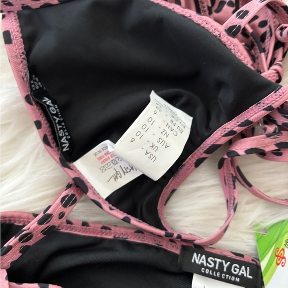 Animal Print Triangle & Strappy Brief Bikini - Picture 6 of 8